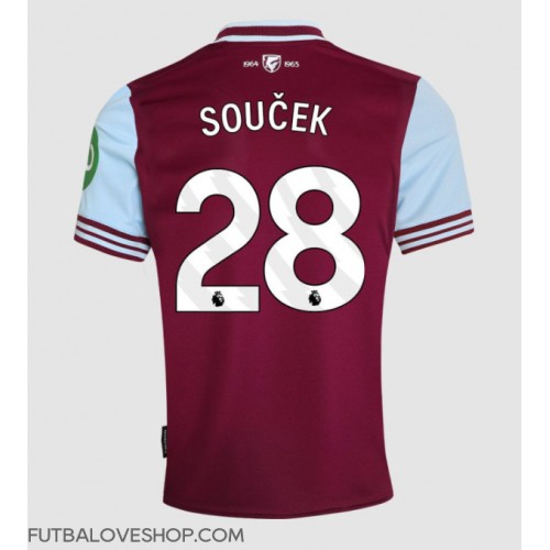 Dres West Ham United Tomas Soucek #28 Domáci 2024-25 Krátky Rukáv